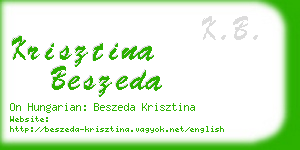 krisztina beszeda business card